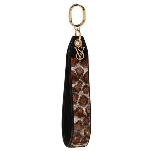 Victoria's Secret Accessories - Victoria’s Secret Bling Wristlet Strap Keychain Animal Print